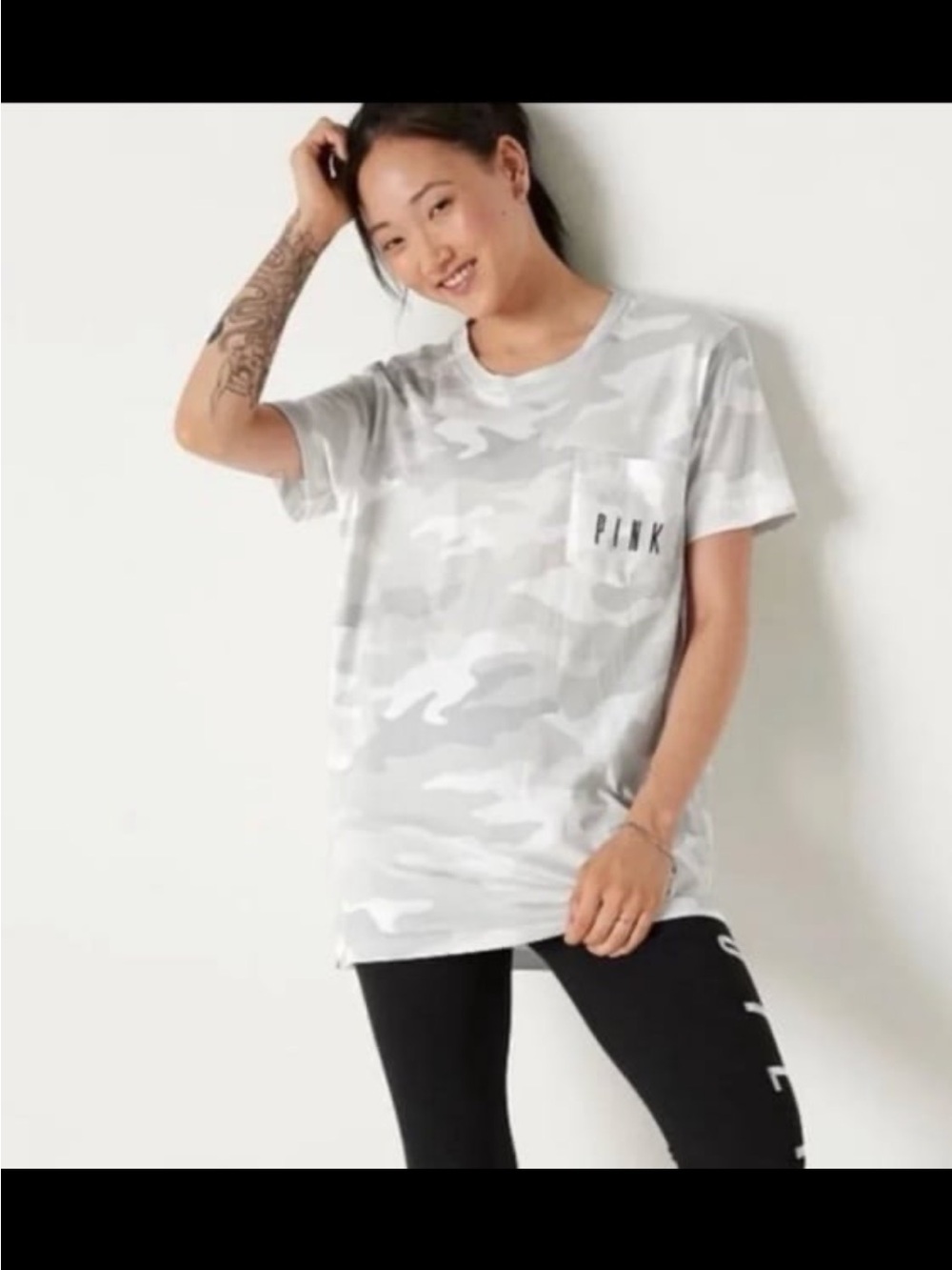 VIctoria's Secret PINK CAMO Campus Short sleeve